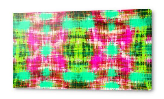 pink green blue and red plaid pattern abstract background Acrylic prints by Timmy333