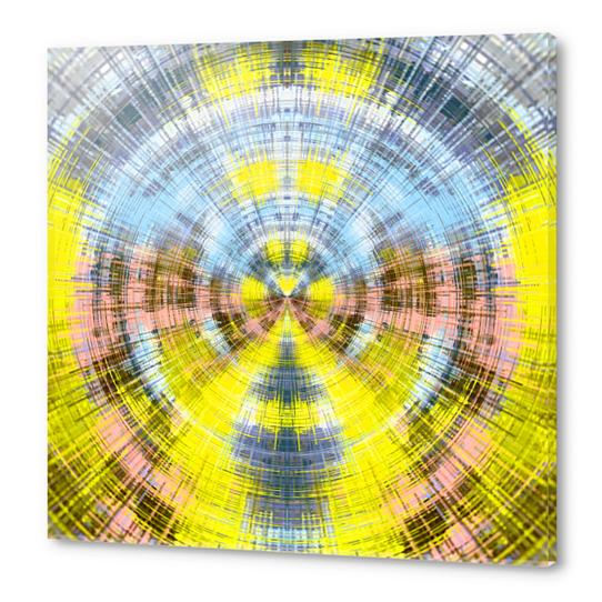 yellow blue and pink circle plaid pattern abstract background Acrylic prints by Timmy333