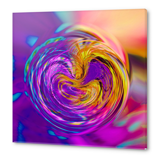 psychedelic graffiti abstract pattern in purple pink brown blue Acrylic prints by Timmy333