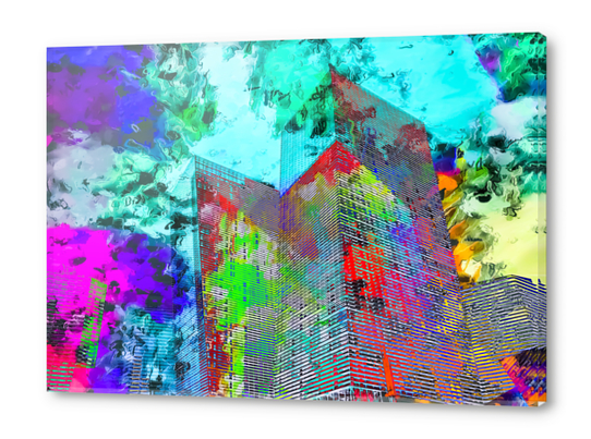 modern building at Las Vegas, USA with colorful painting abstract background Acrylic prints by Timmy333