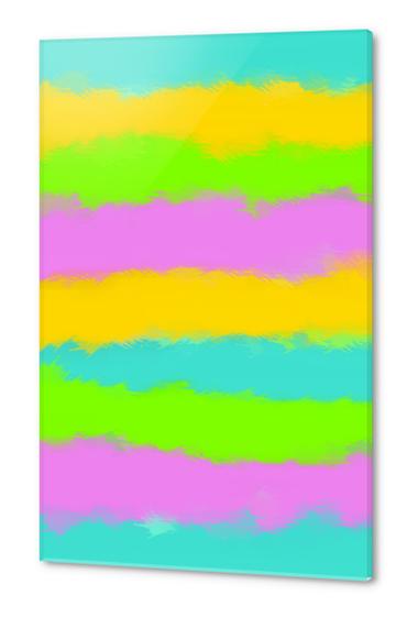 blue yellow pink and blue painting texture abstract background Acrylic prints by Timmy333