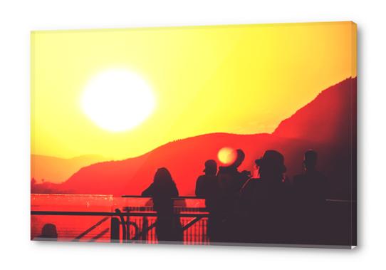 mountain sunset view in summer Acrylic prints by Timmy333