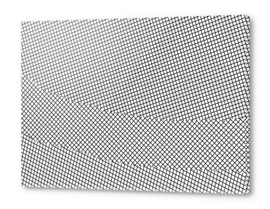 geometric square line pattern abstract background in black and white Acrylic prints by Timmy333