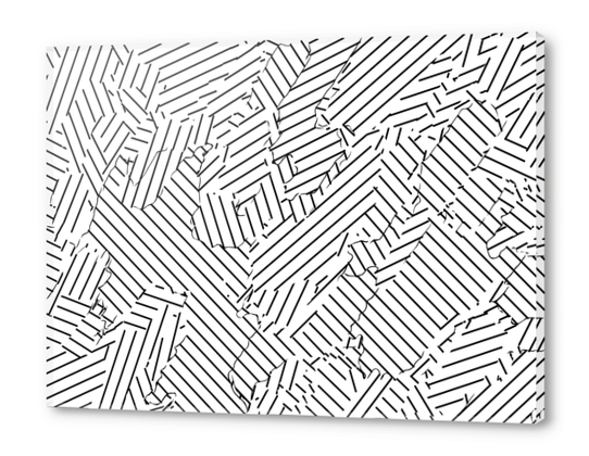 geometric line abstract pattern abstract background in black and white Acrylic prints by Timmy333