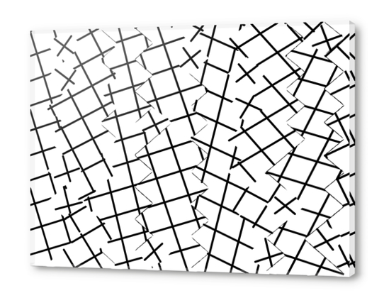 geometric square shape pattern abstract background in black and white Acrylic prints by Timmy333