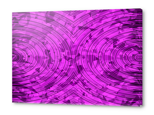 psychedelic geometric circle pattern abstract background in pink Acrylic prints by Timmy333