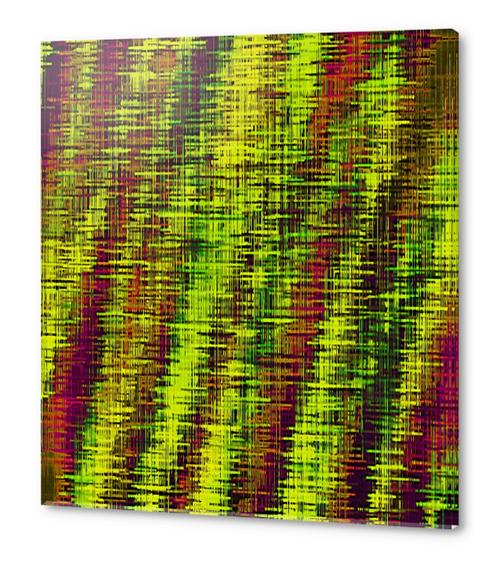 yellow green and brown painting texture abstract background Acrylic prints by Timmy333