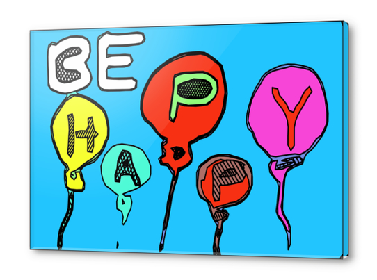 be happy with colorful balloon Acrylic prints by Timmy333