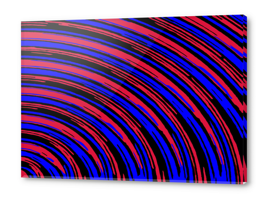 graffiti line drawing abstract pattern in red blue and black Acrylic prints by Timmy333