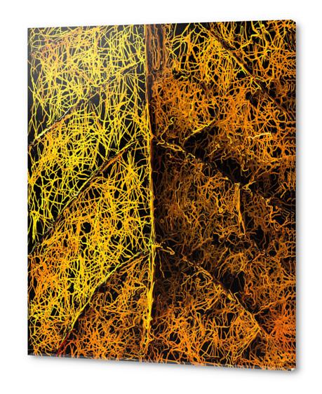 drawing and painting rotten yellow leaf texture abstract  Acrylic prints by Timmy333