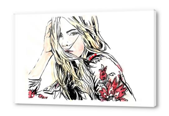 cara delevingne Acrylic prints by maya naruse