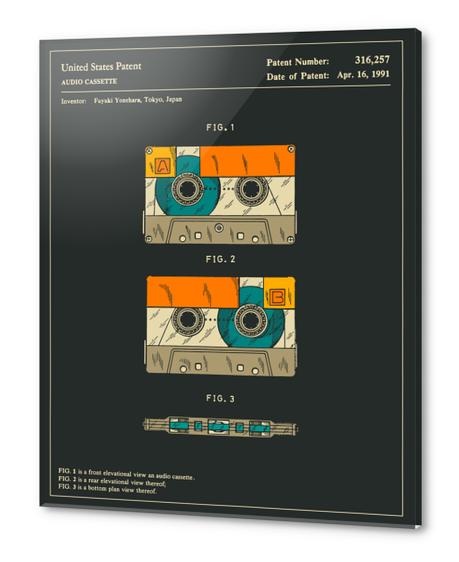 CASSETTE PATENT Acrylic prints by Jazzberry Blue