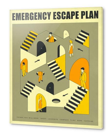 EMERGENCY ESCAPE PLAN 3 Acrylic prints by Jazzberry Blue