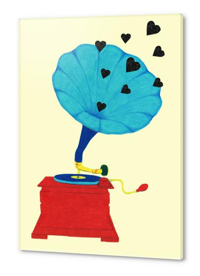 Gramophone Love Acrylic prints by natalie foss