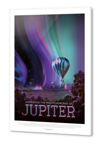 Experience the Mighty Auroras of Jupiter - NASA JPL Space Travel Poster Acrylic prints by Space Travel