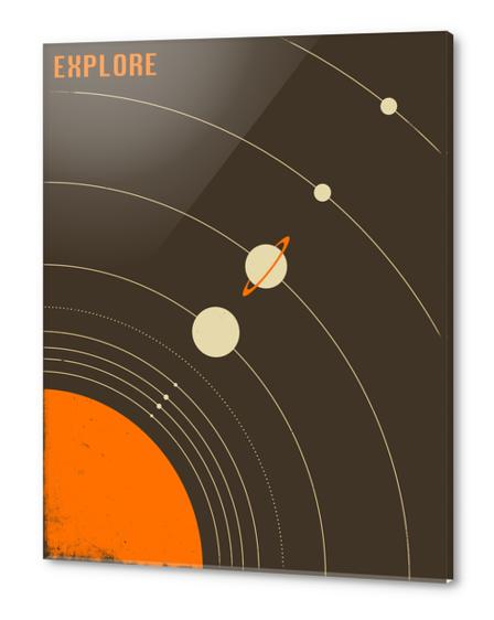 SOLAR SYSTEM - BROWN 2 Acrylic prints by Jazzberry Blue