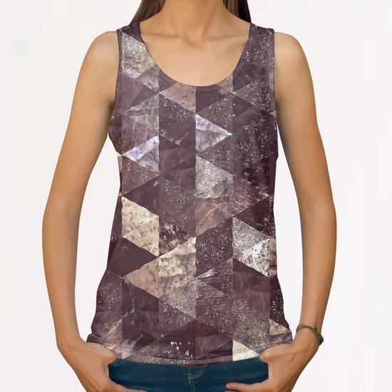 Abstract Geometric Background #15 All Over Print Tanks by Amir Faysal