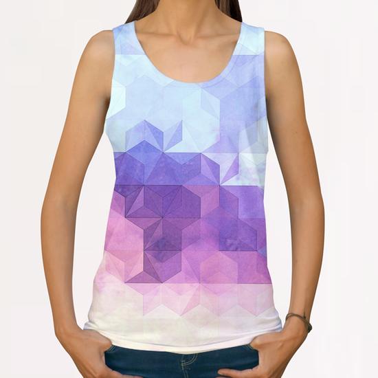 Abstract Geometric Background #7 All Over Print Tanks by Amir Faysal