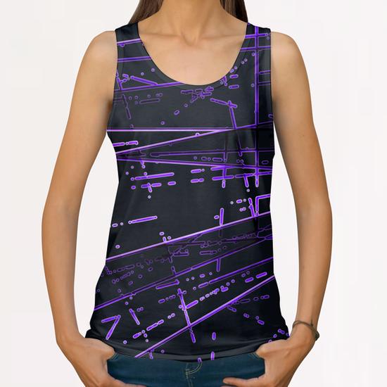 Neon Disco X 0.1 All Over Print Tanks by Amir Faysal