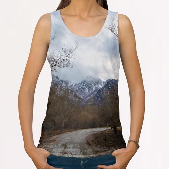 Road with mountain II All Over Print Tanks by Salvatore Russolillo