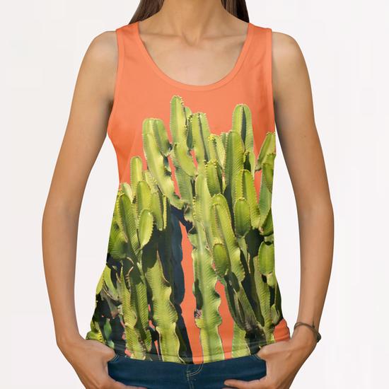 Bold Cactus All Over Print Tanks by Uma Gokhale