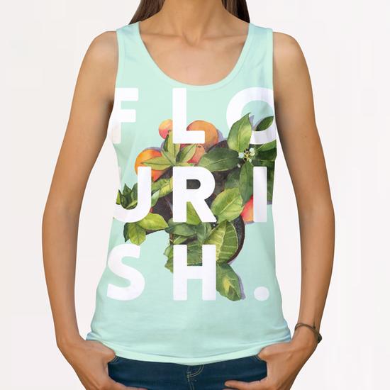 Flourish All Over Print Tanks by Uma Gokhale