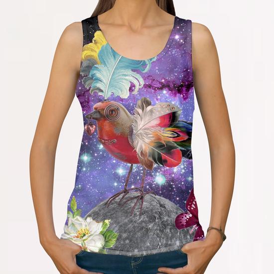 STEAMPUNK BIRD All Over Print Tanks by GloriaSanchez