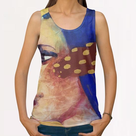 Profilo di donna All Over Print Tanks by andreuccettiart