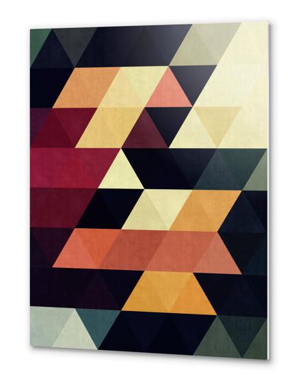 Pattern cosmic triangles Metal prints by Vitor Costa