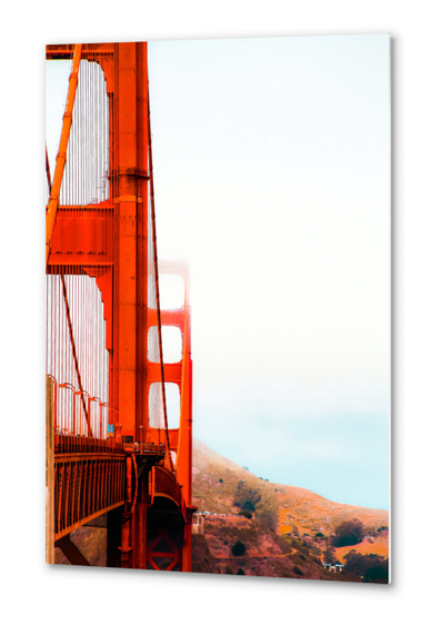 Golden Gate Bridge with blue cloudy sky, San Francisco, USA Metal prints by Timmy333