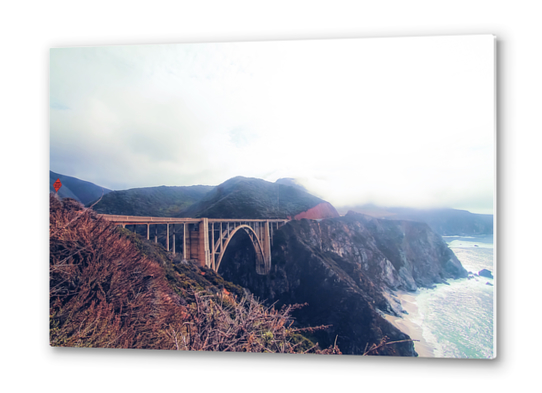 beautiful landscape at Bixby bridge, Big Sur, California, USA  Metal prints by Timmy333