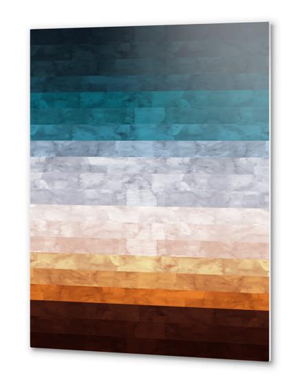 Minimalist landscape watercolor Metal prints by Vitor Costa