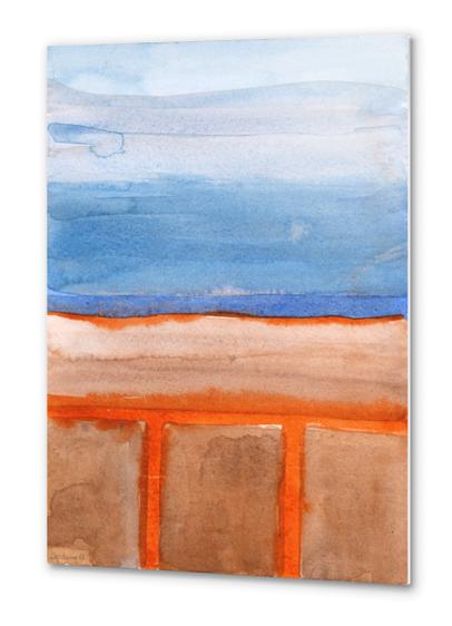 Firery Traces at the Seaside  Metal prints by Heidi Capitaine