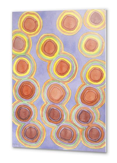 Growing Chains of Circles  Metal prints by Heidi Capitaine