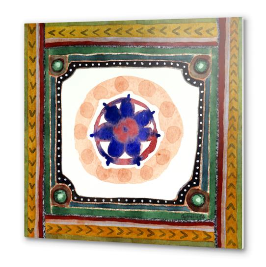 Indian Mandala  Metal prints by Heidi Capitaine