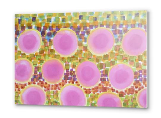 Pink Soft Circles Metal prints by Heidi Capitaine