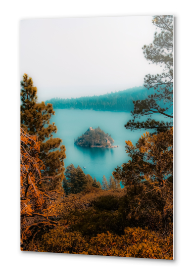 Beautiful island view at Emerald Bay Lake Tahoe California USA Metal prints by Timmy333