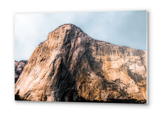 Closeup mountain with blue sky at Yosemite national park, California, USA Metal prints by Timmy333