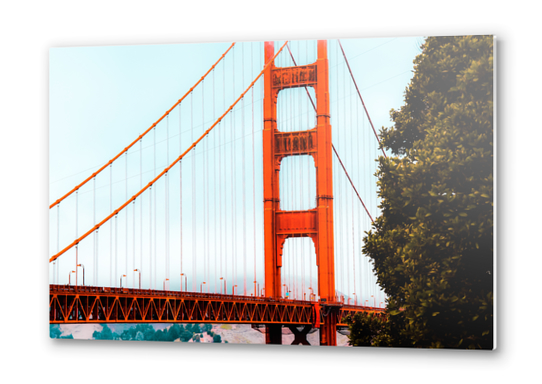 Closeup bridge at Golden Gate Bridge, San Francisco, USA Metal prints by Timmy333