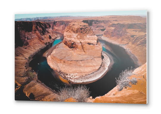 River and Horseshoe Bend view at Arizona USA Metal prints by Timmy333