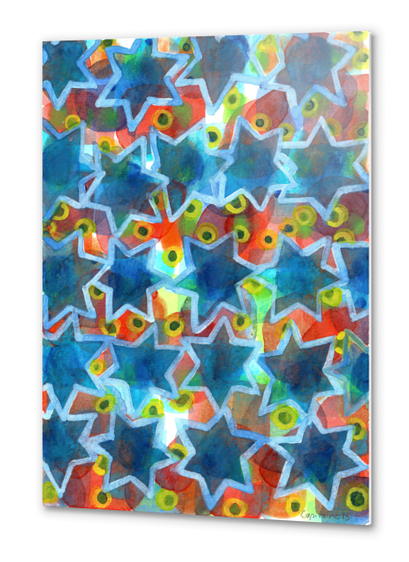 Blue Stars  Metal prints by Heidi Capitaine