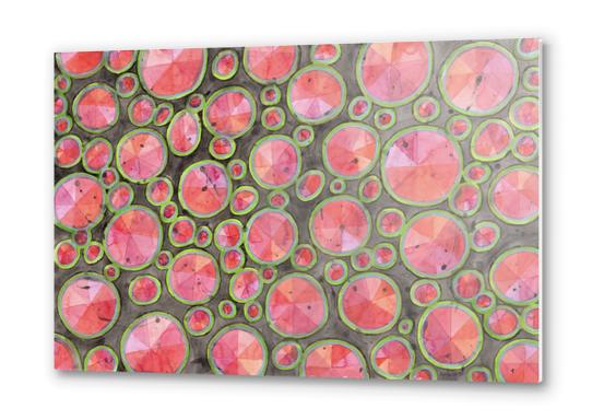 Big Red Circles Pattern  Metal prints by Heidi Capitaine