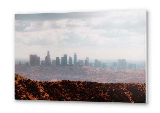 City view with cloudy sky from Los Angeles California USA Metal prints by Timmy333