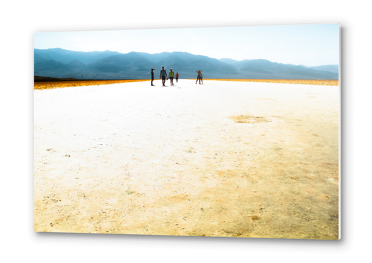 summer desert with mountains background at Death Valley national park, California, USA Metal prints by Timmy333