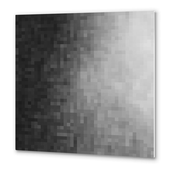 graphic design geometric pixel square pattern abstract background in black and white Metal prints by Timmy333