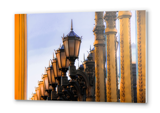 Urban Lights pole at LACMA art museum, Los Angeles, California, USA Metal prints by Timmy333