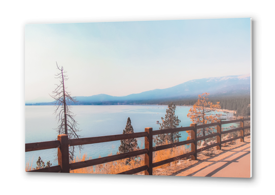 Lake view at Lake Tahoe Nevada USA with mountain background Metal prints by Timmy333