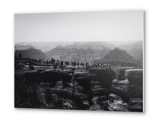 desert view at Grand Canyon national park Arizona USA in black and white Metal prints by Timmy333