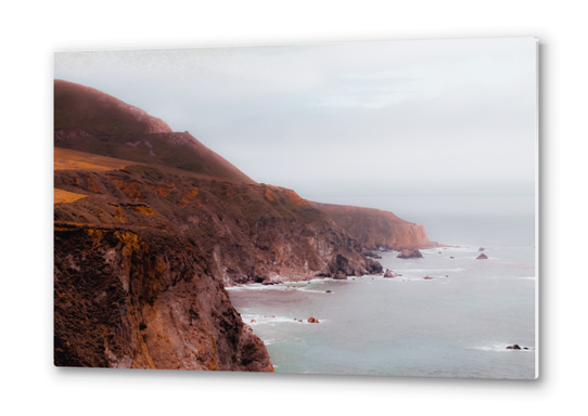 Mountain with ocean view at Bixby Creek Bridge, Big Sur, California, USA Metal prints by Timmy333