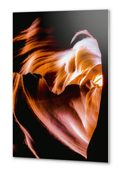 Heart shape sandstone abstract at Antelope Canyon, Arizona, USA Metal prints by Timmy333